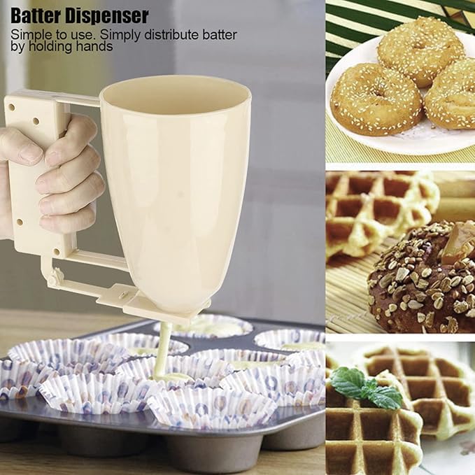 Pancake Batter Dispenser Handheld, 70oz Home and Kitchen Must Have Tool for Waffles Muffin Mix Crepes Cakes or Any Baked Goods