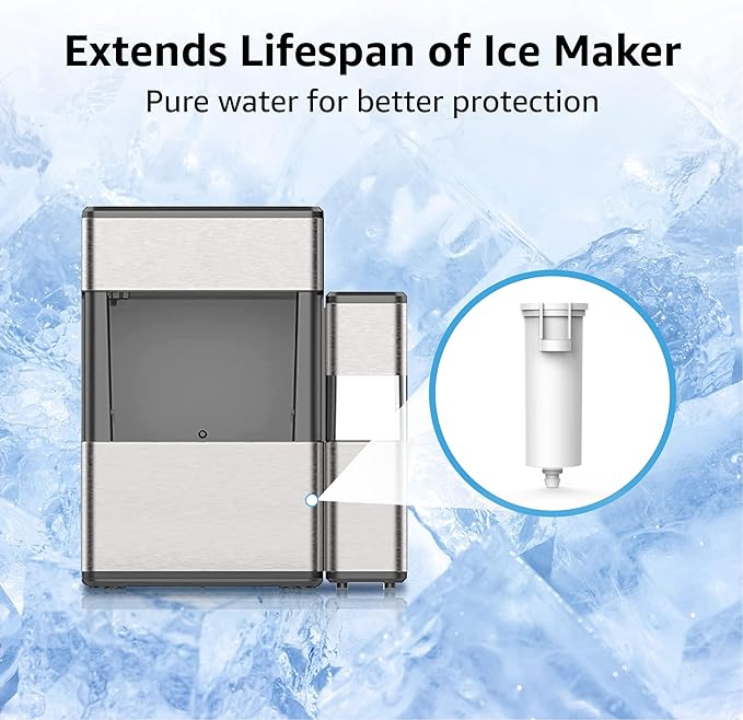 Replacement for GE® Opal Nugget Ice Maker Water Filter, NSF 42&372 Certified, 4 Counts, by AQUA CREST
