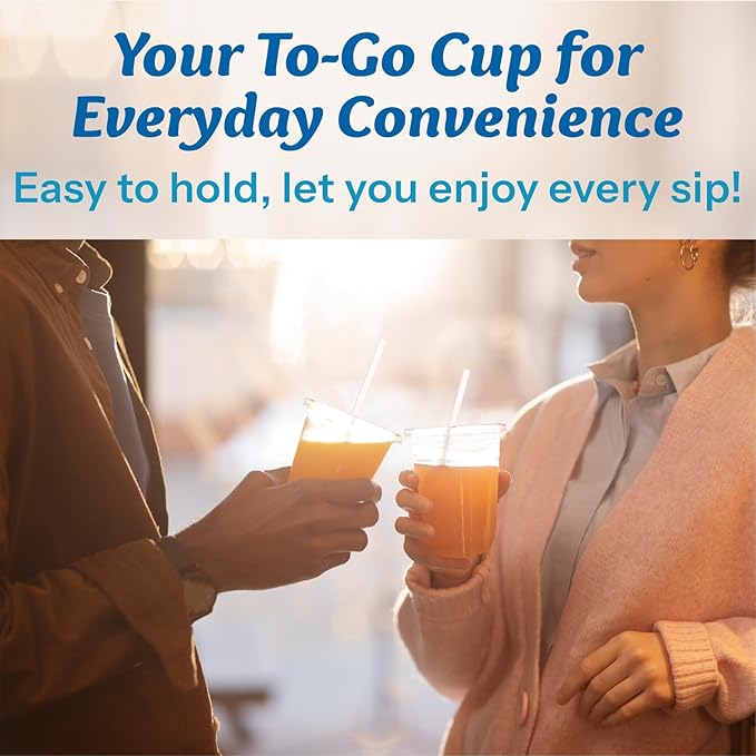 Homestockplus 15 oz Clear PET Plastic Cups with Lids and Straws - 100 Pack Leak-Proof Disposable Plastic Coffee Cups Iced Coffee Cups for Smoothies, Bubble Tea & To-Go Cold Drinks