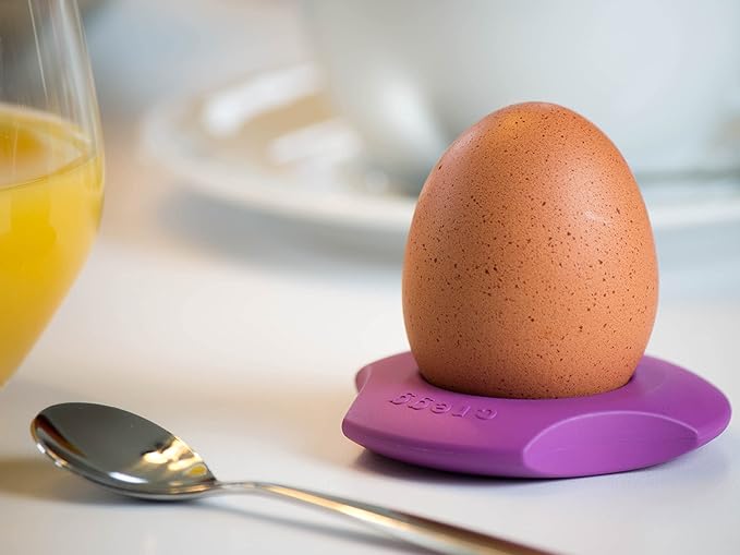 cregg 3-in-1 Egg Topper - Purple – Egg Cracker, Cup & Serving Ring – Made in Germany – For Soft & Hard Boiled Eggs – Egg Shell Opener – Kitchen Gadget & Gift for Breakfast Lovers
