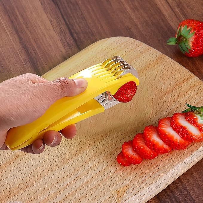 Guyuyii Banana Slicer Tool for Kids | Safer Than Knife ABS Plastic + Stainless Steel Cutter for Cereal, Oatmeal & Dehydrator Chips | Uniform Slices for Healthy Snacks | Dishwasher Safe Kitchen Gadget