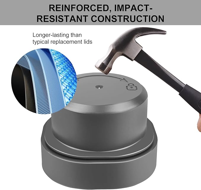 Zero-Leak Vessel Cap & Shock-Proof Blade Cover for Ninja Blast Portable Blender Accessories (BC100/BC151) — Odor-Resistant Tritan Lid, Double-Seal Leakproof, Easy-Clean, Travel/Gym/Car Ready