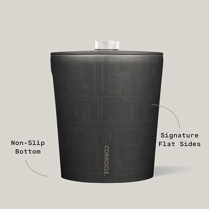 Corkcicle Insulated Ice Bucket with Lid - Stainless Steel - 100 oz - Star Wars Death Star