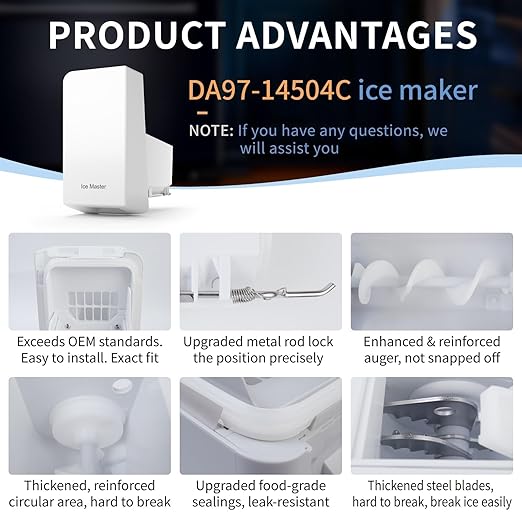 Upgrade DA97-14504C DA97-14504A Ice Container Compatible with RF22 RF23 Sam-sung Ice Maker Replacement AP6039681 Sam-sung Refrigerator Parts,Replaces for PS11773414 EAP11773414 Sam-sung Ice Maker Tray