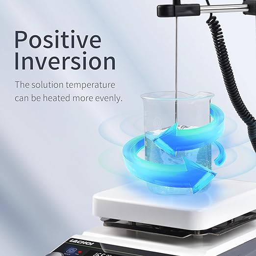6.7 Inch Magnetic Stirrer Hot Plate Max 20L Stirring Capacity LCD Display Magnetic Stir Plate Max Temp. 350℃/662°F Hotplate Stirrer 2000RPM,Stir Bar&Temp Probe Sensor&Support Stand Included