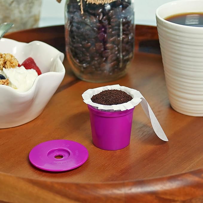 Perfect Pod EZ-Cup 2.0 Starter Pack | 1-Stream Reusable K Cup Coffee Pod Capsule with 25 Disposable Paper Filters (Starter Pack)