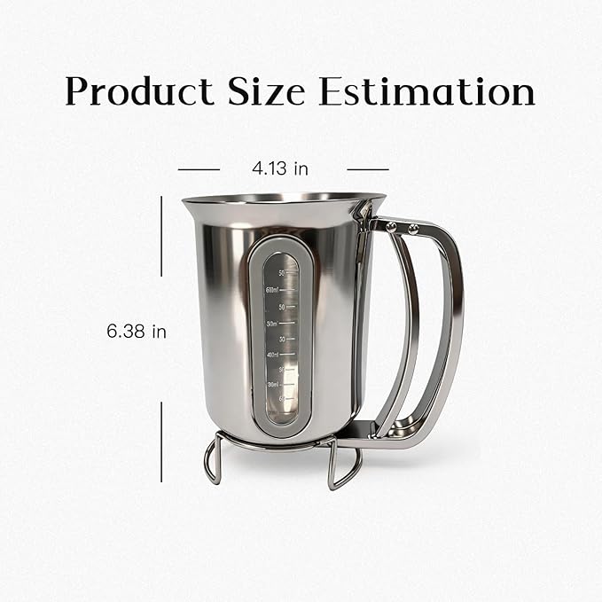 30oz Pancake Dispenser for Batter with Viewing Window, Pancake Batter Mix Bottle Ideal for Cupcakes, Muffins & Waffles Baking