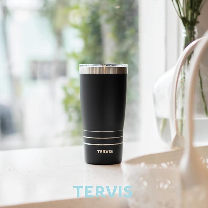 Tervis Traveler Sakura Japanese Cherry Blossom Triple Insulated Tumbler Travel Cup Keeps Drinks Cold & Hot, 20oz, Stainless Steel