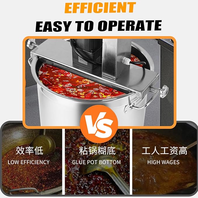 Electric Jam Mixer, 20l,40l,85l Automatic Pot Stirrer Mixer, Stainless Steel Automatic Mixer Machine With 4-Blade Mixing Scraper, For Commercial Kitchens, Dessert Shops 85L