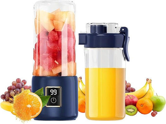 Portable Blender, Mini Blender，small blender for smoothies, 12 Blades Perfect for Blending, Small, Convenient, Multifunctional, with Digital Touch Screen, Suitable for Family Travel