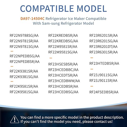 Upgrade DA97-14504C DA97-14504A Ice Container Compatible with RF22 RF23 Sam-sung Ice Maker Replacement AP6039681 Sam-sung Refrigerator Parts,Replaces for PS11773414 EAP11773414 Sam-sung Ice Maker Tray