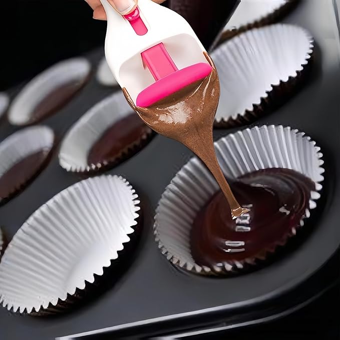 Cupcake Scoop Batter Dispenser Cupcake Scoop Cake Pastry Spatula Spoon Kitchen Useful for Baking Cake Chocolate Cupcake