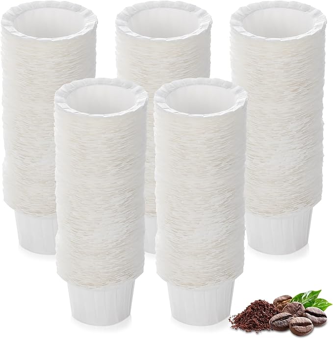 Disposable Paper Coffee Filters, Keurig K Cup Paper Filters for Keurig Single Brewer Reusable Cups, K-cup Coffee Pods, Fits All Brands Reusable K Cups (500)