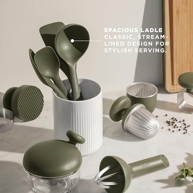 EVA SOLO Green tool ladle | Does not scratch or damage cookware - can be used on all types of coating | Dishwasher Safe | Danish Design & Functionality | Green Tools Kitchen Gadgets & Accessories