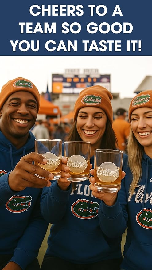 TEAM ICE - Florida Gators Silicone Ice Cube Tray - Large Silicone Ice Cube Mold for Whiskey & Cocktails, Durable Ice Tray for Game Day Drinks, College Logo Ice Mold for Fans & Tailgate Parties