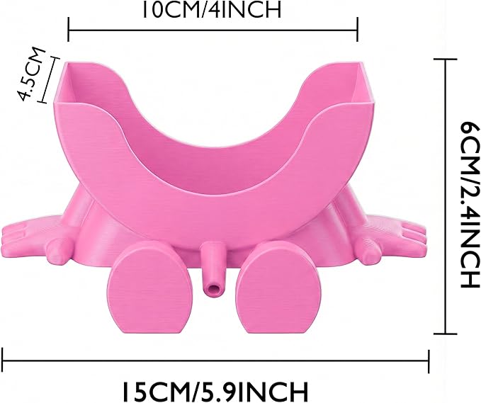 Cute Hanging Sponge Holder with Drainage & Legs, 3D Printed Funny Sink Stand for Round Sponges, Aesthetic Kitchen Sink Edge Organizer, Countertop Decor, Quick-Drying Storage Cleaning Gadget
