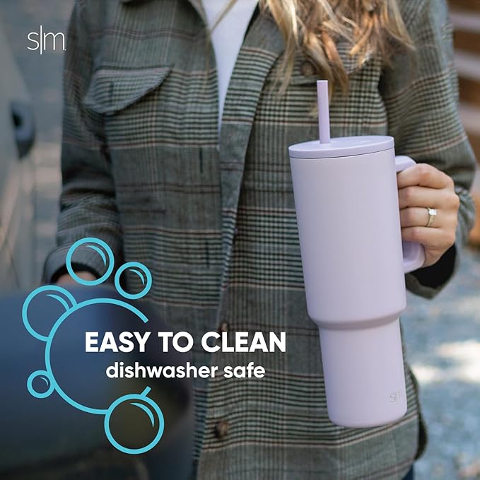 Simple Modern Plastic Reusable Straws | BPA Free and Waste Reducing Plastic Straw for Tumblers and Travel Mugs | Trek Collection | 12 Pack | Clear