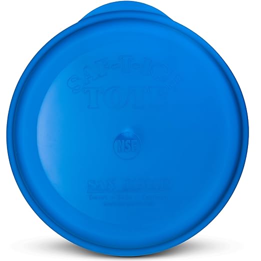 San Jamar-SI6500 Saf-T-Ice Commercial Ice Tote Snap-Tight Lid - Blue, 1 Count (Pack of 1)