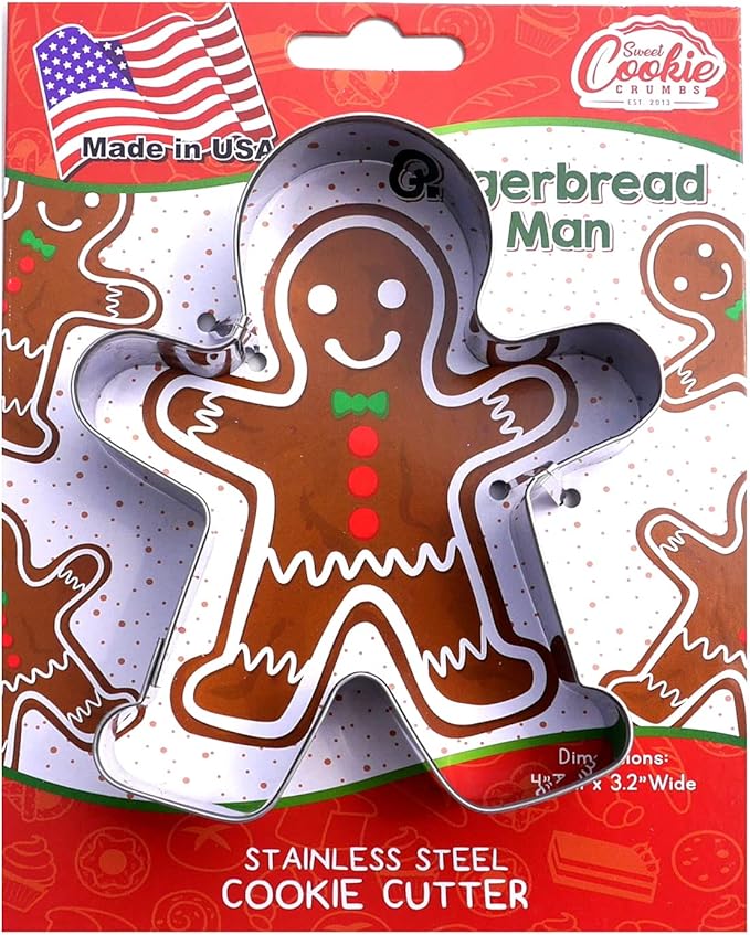 Gingerbread Man Cookie Cutter, Premium Food-Grade Stainless Steel, Dishwasher Safe