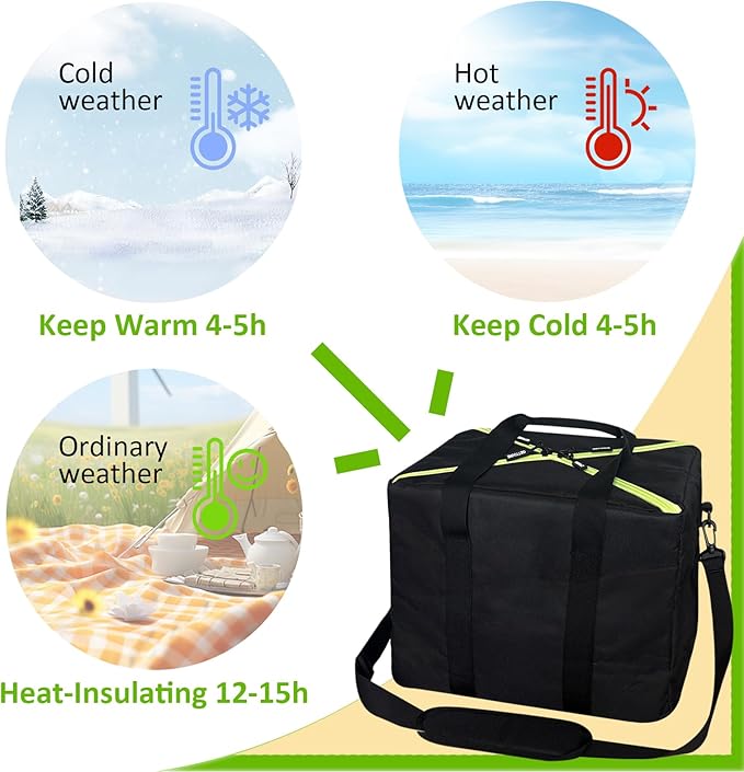 All-in-One Party Cooler Bag with Folding Design and Insulated Compartments -GETTOONE Ideal for Tailgating and Outdoor Events!