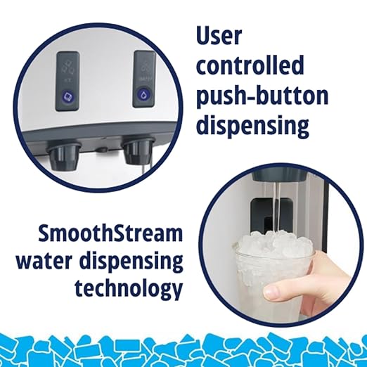 Scotsman HID540AB-1 Meridian Push-Button Countertop Nugget Ice & Water Dispenser, Air Cooled - Up to 500 lb. Production, 40 lb. Storage