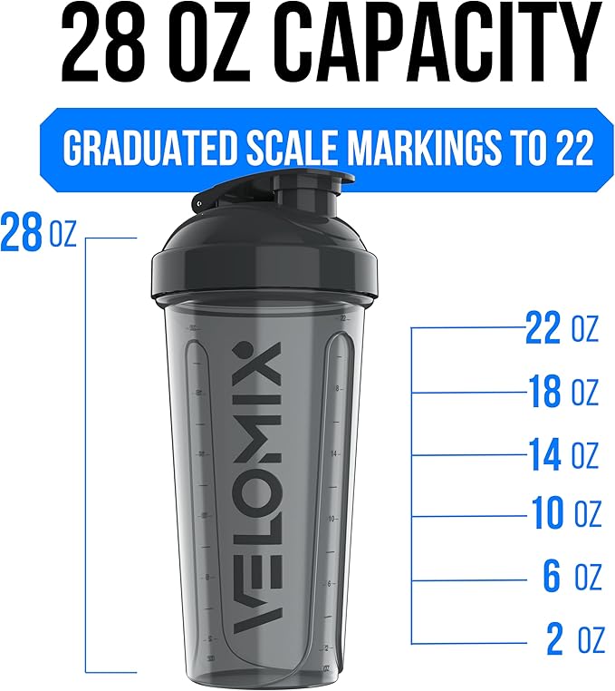 VELOMIX -4 PACK- 28 oz Protein Shaker Bottle for Protein Mixes - 4x Wire Whisk | Leak Proof Shaker Cups for Protein Shakes | Protein Shaker Bottle Pack | Protein Shake Cup (Burgundy Pack)