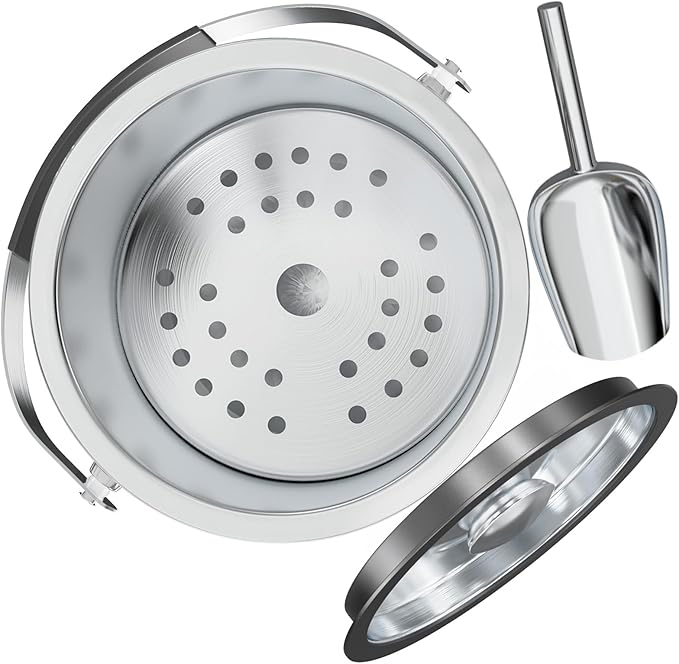 3.2L Double Wall Stainless Steel Ice Bucket with Lid,Scoop, Updated Insulated Ice Bucket for Cocktail Bar and Parties