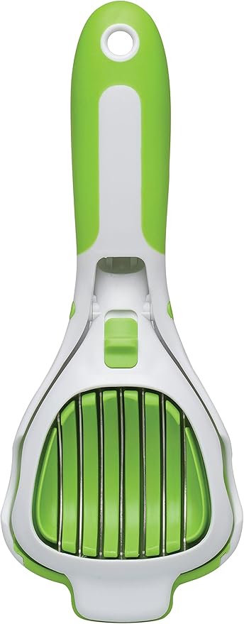 HIC Kitchen Handy Dandy Slicer For Eggs, Fruit, Mushrooms, Stainless Steel Blades, Non-Slip Grip, Spring-Loaded Action