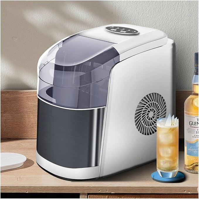 ice Crusher, Portable Electric Ice Maker Machine for Home Use for Outdoor Applications for Cold Drinks with Bottled Water Input,for Home, Restaurants & Cafes(Black)