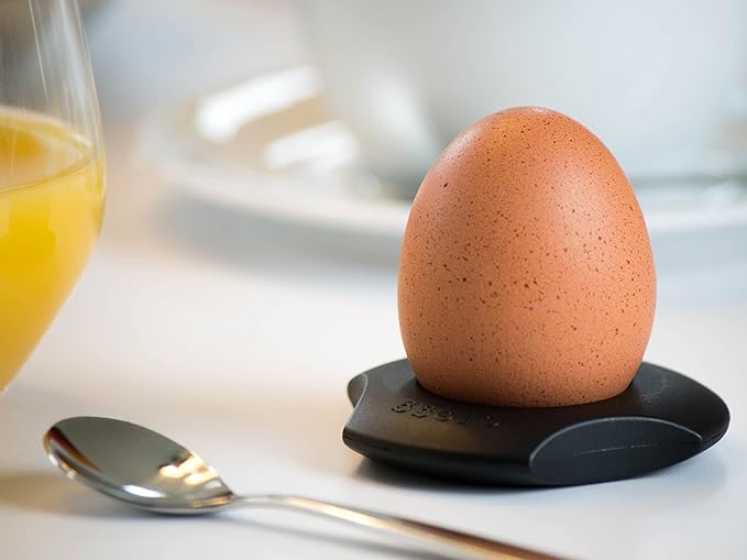 cregg 3-in-1 Egg Topper - Black – Egg Cracker, Cup & Serving Ring – Made in Germany – For Soft & Hard Boiled Eggs – Egg Shell Opener – Kitchen Gadget & Gift for Breakfast Lovers