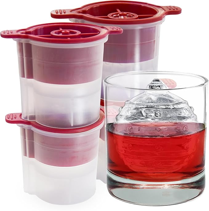Tovolo Christmas Ornament Ice Cube Molds Set of 4 for Holiday Drinks and Cocktails, Silicone Ice Molds Christmas Tree Snowflake Shapes, BPA Free Dishwasher Safe, Christmas Gifts for Adults