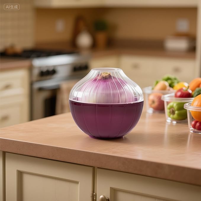 Onion Storage, Avocado Saver Keeper, Reusable Tomato Lemon Holder Storage Container (Onion Saver)