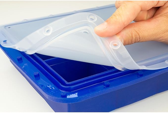 Lurch 240765 Ice Former Arctic Cube 5 cm Blue Ice Cube Tray for 12 Ice Cubes with Transparent Lid Blue
