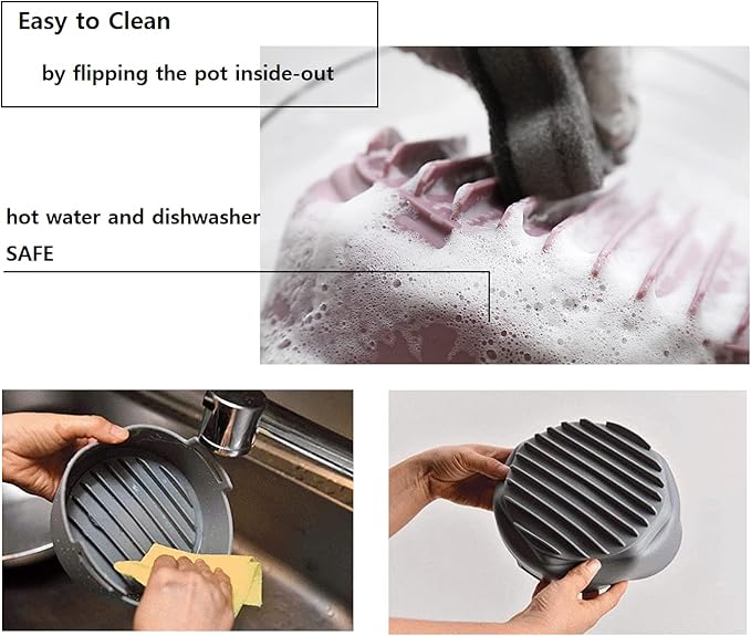 jNE Premium Air Fryer Silicone Pot, Bowl, Basket | Food Safe Air Fryers Oven Accessories | Easy to Clean | Replacement of Parchment Liners | 6.3 inches in diameter, Pink