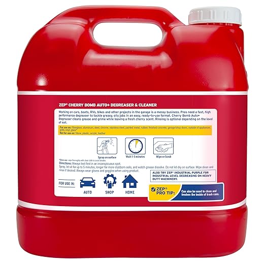 Zep Cherry Bomb Auto+ Degreaser & Cleaner - For Auto, Marine, RV, & Home - 2.5 Gallon