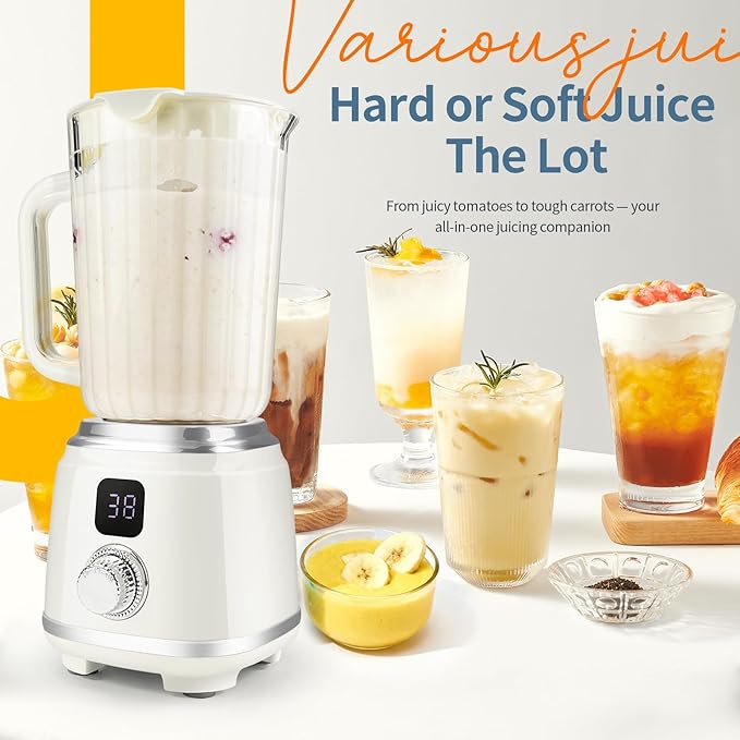 SUNHAIXIA Portable Blender - Citrus Juicer with Type-C Rechargeable (WHITE-600ML)