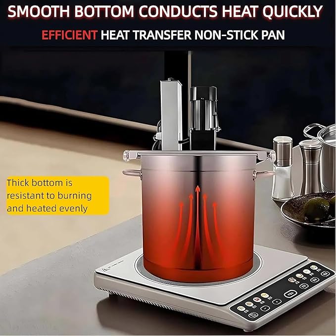 Commercial Automatic Food Mixer 40l - Stainless Steel Pot Stirrer with Adjustable Speed Control for Jam, Sauce & More - Efficient Kitchen Mixer for Restaurants One Color 25L