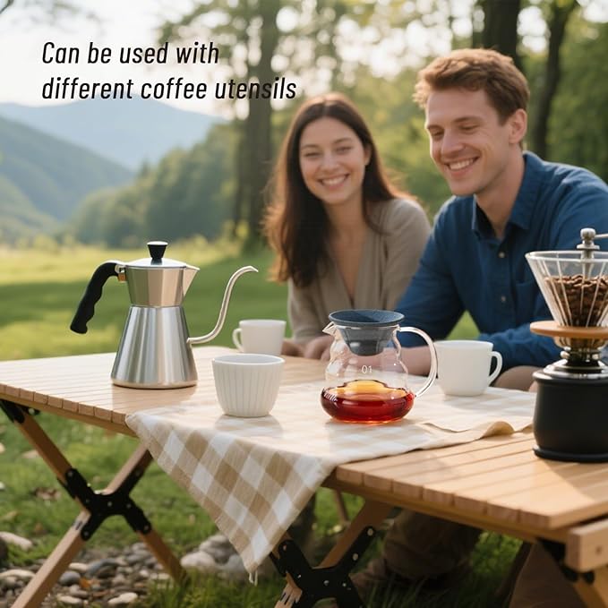 Baalaka Pour Over Coffee Dripper Set, Reusable Ceramics Coffee Filter, Paperless Single Cup Coffee Maker with Non-Slip Stand, Drip Coffee Maker with Metal Coffee Filter Holder