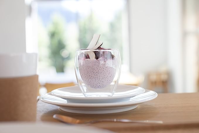 Bodum 2.5oz Pavina Double Wall High-Heat Borosilicate Glass, Set of 2, Clear (Pack of 4)