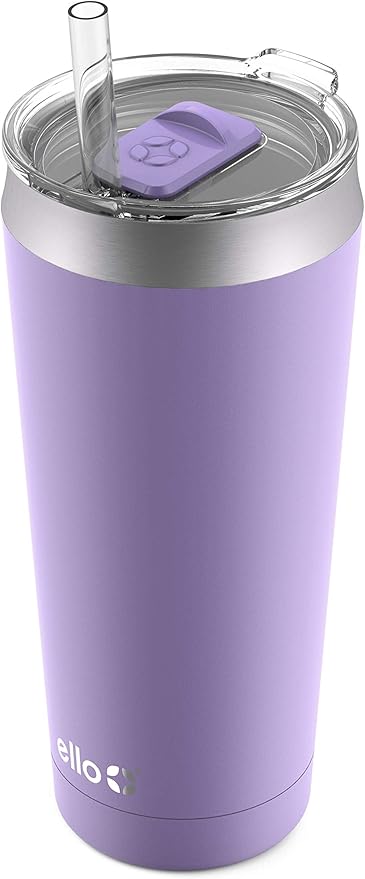Ello Beacon Vacuum Insulated Stainless Steel Tumbler with Slider Lid and Optional Straw