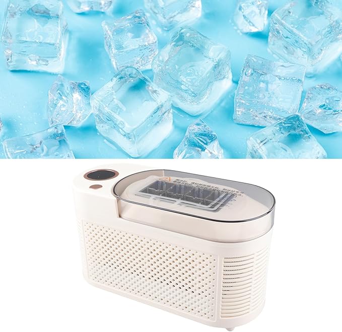 AUNMAS Portable Car Home Ice Maker, Compact Countertop Ice Machine for Dormitory Office Camping (US Plug)