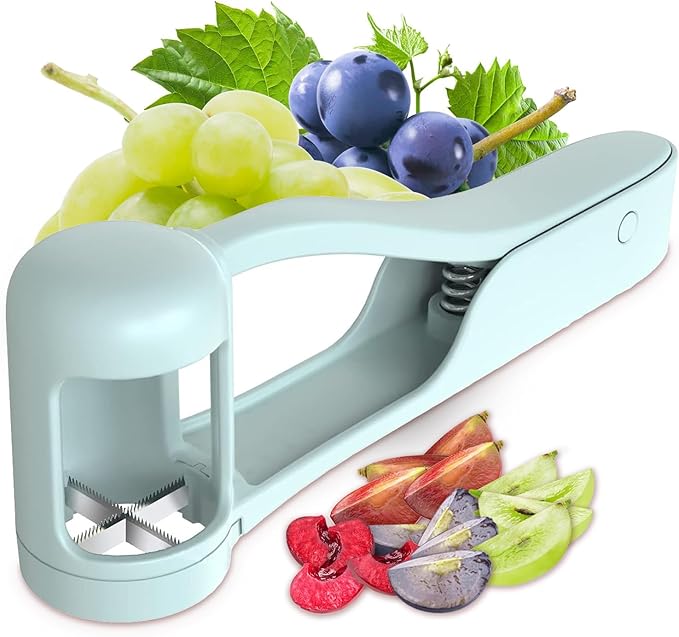 Grape Cutter Tool, Kitchen Fruit Slicer for Toddlers – Grape Quarter Cutter Safe for Kids & Babies – Handheld Fruit Cutter for Grapes, Cherry Tomatoes, Strawberries, Blueberries & Small Fruits