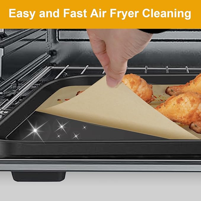 SIUDANGKA 100Pcs 12-inch Air Fryer Parchment Paper Squares Baking Parchment for Cuisinart Air Fryer Cuisinart Convection Toaster Oven,