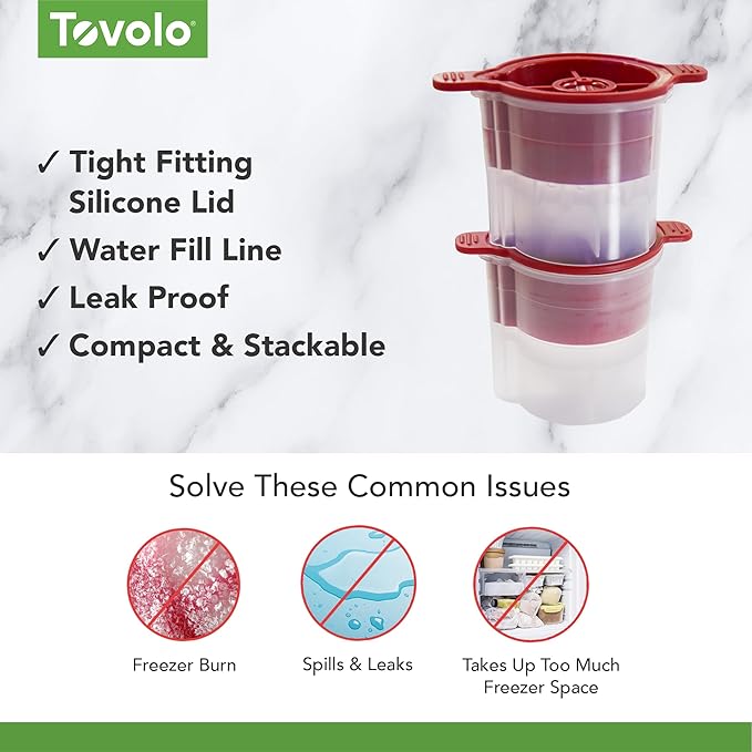 Tovolo Christmas Ornament Ice Cube Molds Set of 4 for Holiday Drinks and Cocktails, Silicone Ice Molds Christmas Tree Snowflake Shapes, BPA Free Dishwasher Safe, Christmas Gifts for Adults