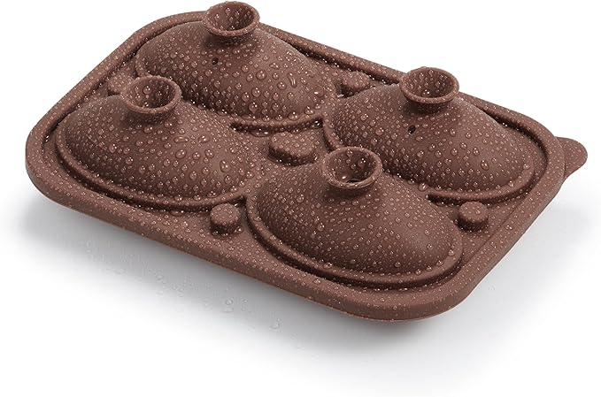 ACOOKEE Novelty American Football Gifts Ball Ice Maker Mold, 2.2" Large Sphere Round Ice Cube Mold for Cocktails, Whiskey, Bourbon, Fun Shapes Big Whiskey Ice Cube Mold Gifts