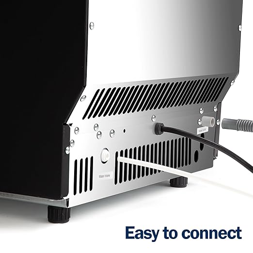 EUHOMY Commercial Ice Maker Machine, 150lbs/24H Stainless Steel Under Counter ice Machine with 33lbs Ice Storage Capacity, Freestanding Ice Maker.