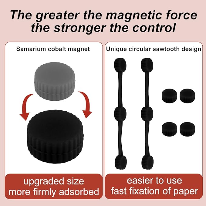 2 Sets Air Fryer Magnet Silicone Buckle, Secure Locking Disposable Parchment Paper Liners Heat-Resistant Magnetic Clips Holder for Airfryer Accessories (Red) (Black)
