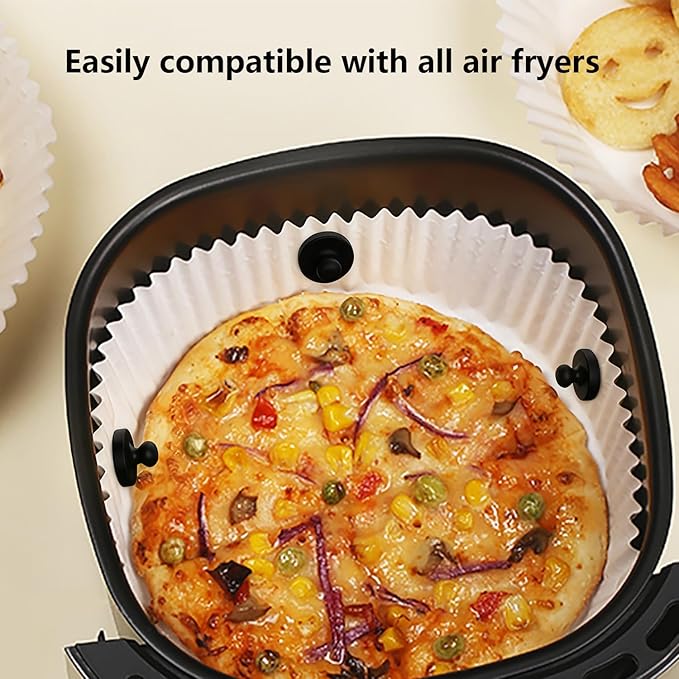 Air Fryer Magnets for Parchment Paper, 8PCS Strong Magnetic Silicone Clips to Secure Liners & Prevent Burning, 100% Food-Safe BPA Free, Waterproof & Heat-Resistant (0.86 inch, Black）
