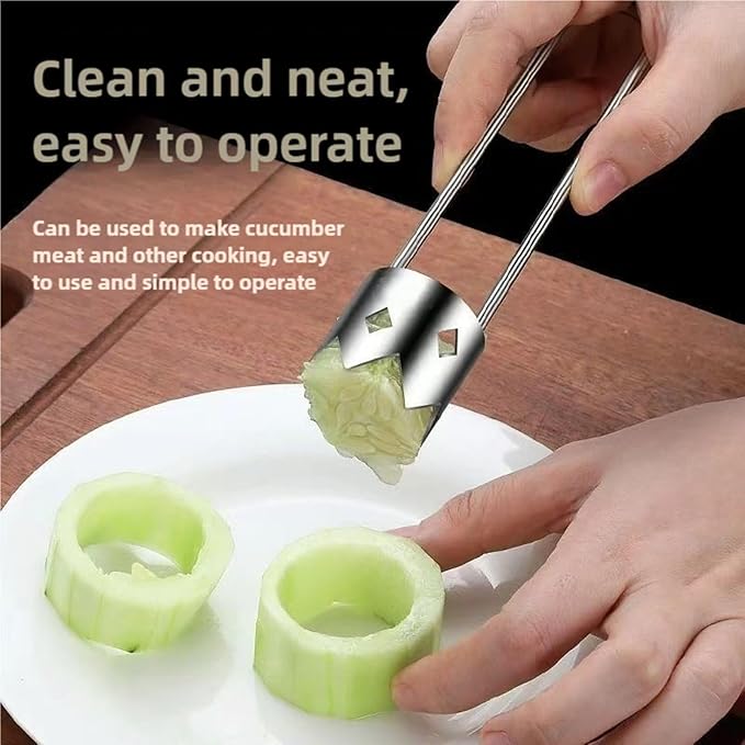 Fruit and Vegetable Corer Pepper Seed Apple Remover Bell Pepper Tomato Corer Tool Stainless Steel Kitchen Gadget (Pepper Apple Strawberry corer)
