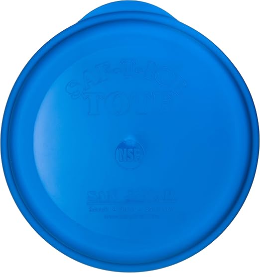 San Jamar-SI6500 Saf-T-Ice Commercial Ice Tote Snap-Tight Lid - Blue (Pack of 2)